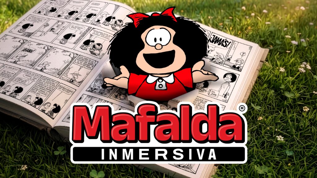 mafalda saliendo de un libro
